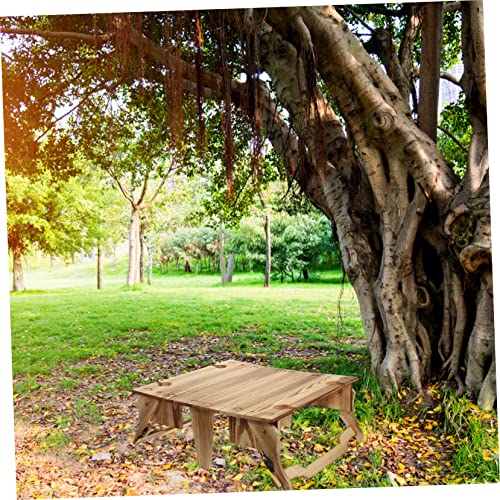 Table pliante portable stable VICASKY bois profond intérieur - 3