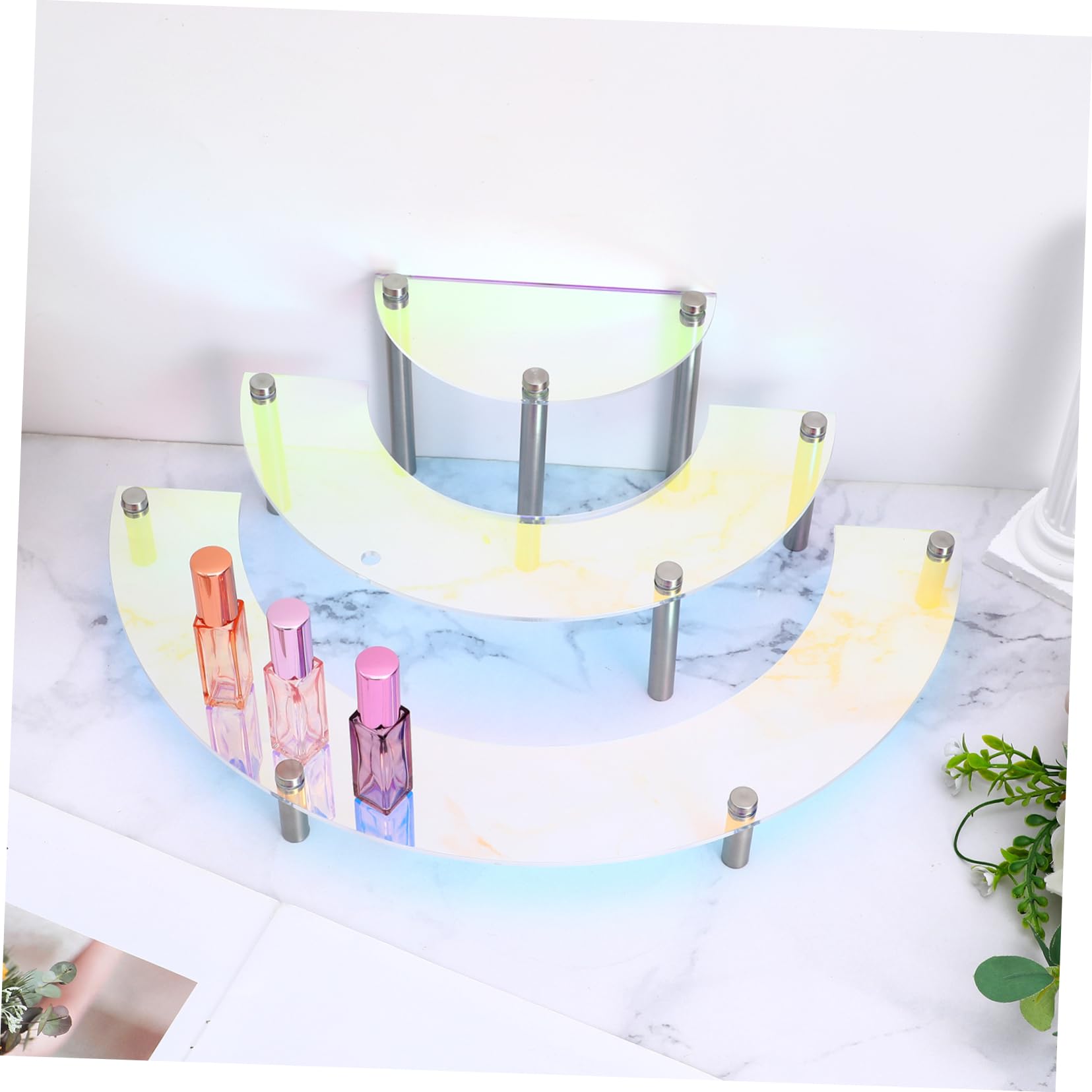 Soporte Acrílico para Cosméticos de Organizador de Perfumes y Postres Estante Transparente para Maquillaje y Cupcakes Montaje y Uso