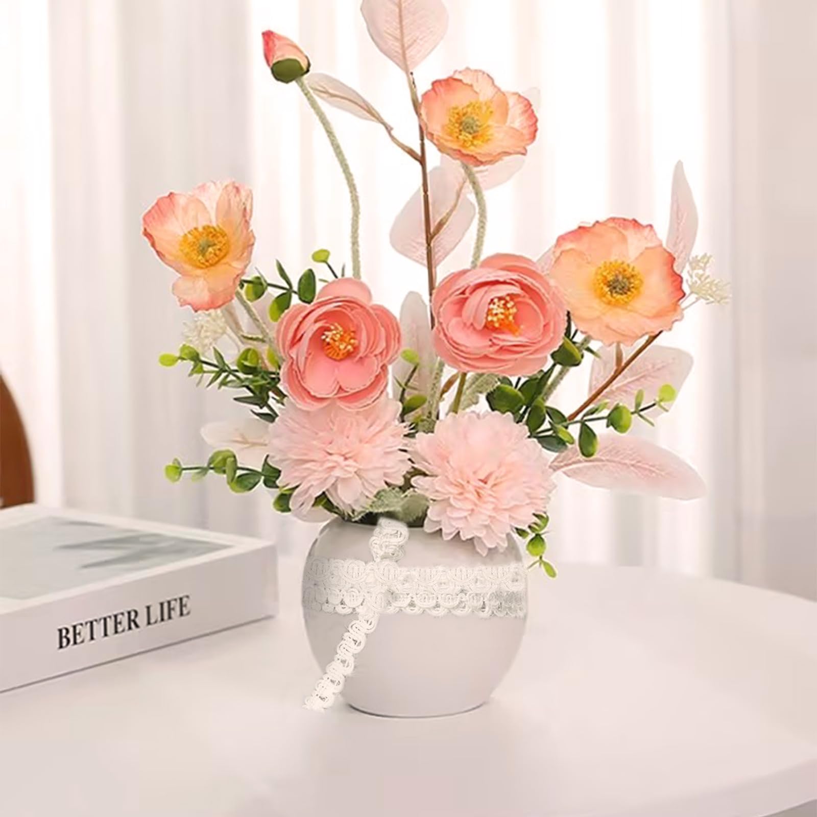 9 Rolls Natural Burlap Lace Ribbon Trim,18 Meters Jute Craft Ribbon for DIY Sewing,Rustic Wedding Decorations,Gift Wrapping&Party Supplies