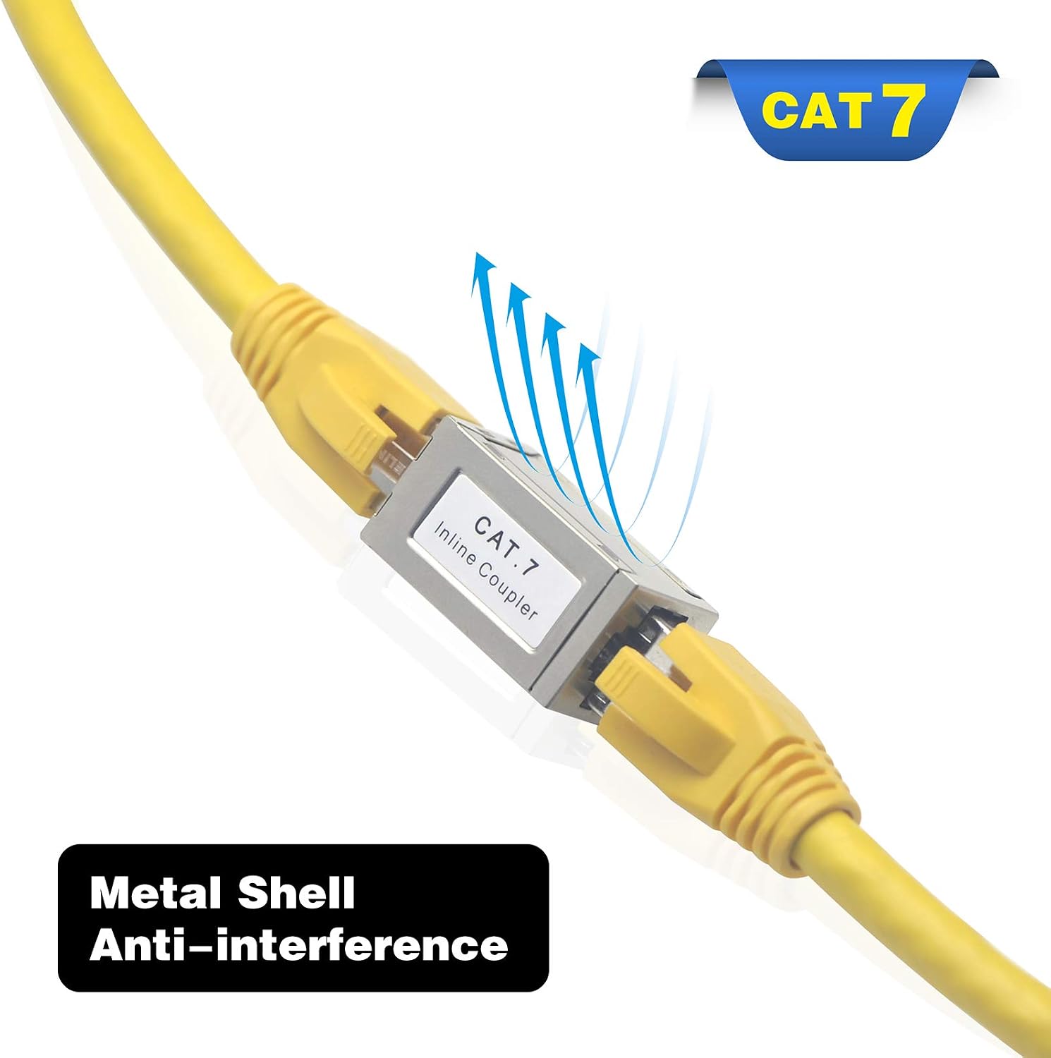 VCELINK RJ45 Coupler Cat7 Shielded Female to Female Connector for Extension Ethernet Cable Cat7 Cat6A Cat6 Cat5e Cat5 2 Pack - Image 5