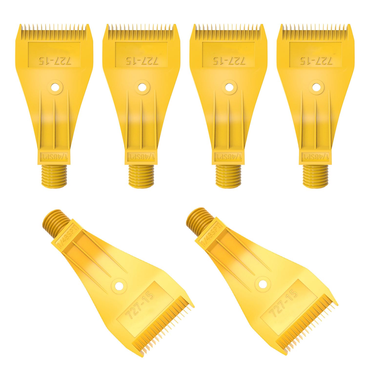 Aopin 6Pcs 1/4-inch Plastic Flat Wide Sprayer Nozzle for Blowing, Cleaning, Noise Reduction, and Dust Reduction in Industrial and Gardening