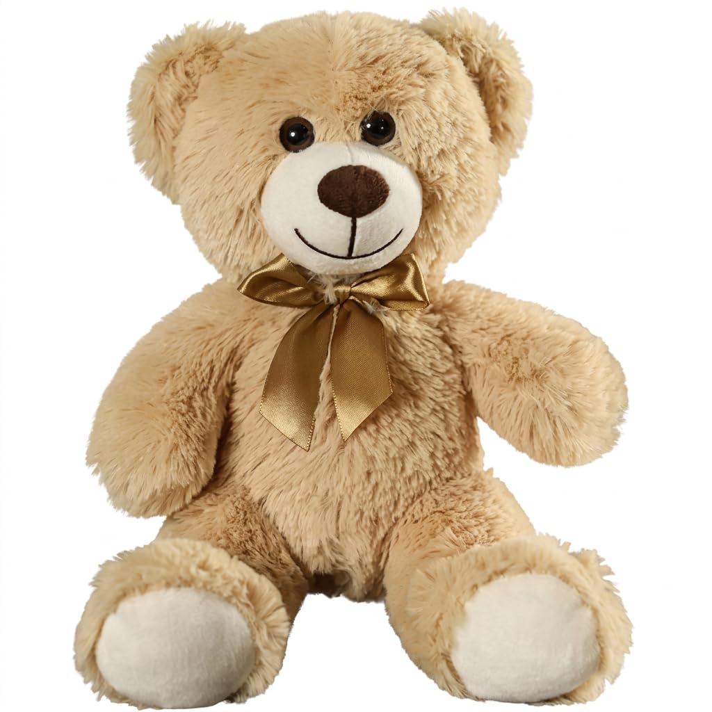 Light Brown Teddy Bear,35 CM Soft Velvet Teddy Bears Plush Companion