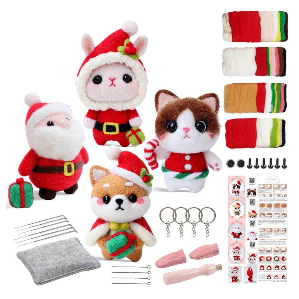 Kit De Feutrage à L’aiguille Pour Débutants – Créez Un Hérisson Ou Un Sapin De Noël – Cadre Photo, Mousse Et Aiguilles Inclus – Cadeau DIY Idéal
