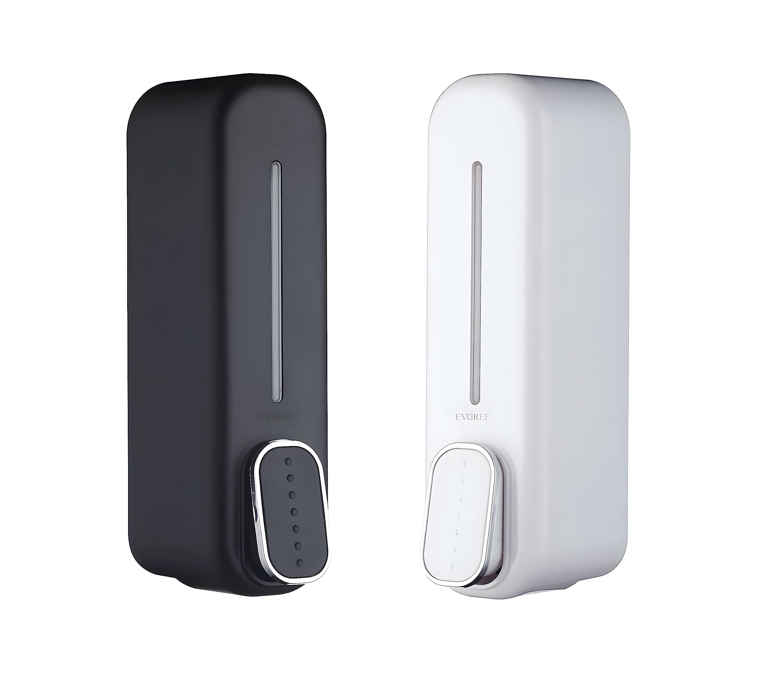 Plastic By Evergreen Heavy Duty Wall Mount Liquid Soap Dispenser 350 Ml (Pack Of Black And White)