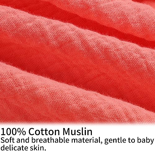 Image of Onacosht Muslin Nursing Pillow Cover Soft 100% Cotton Feeding Pillow Slipcover Fits Standard Infant Nursing Pillow for Baby Girl, Pink