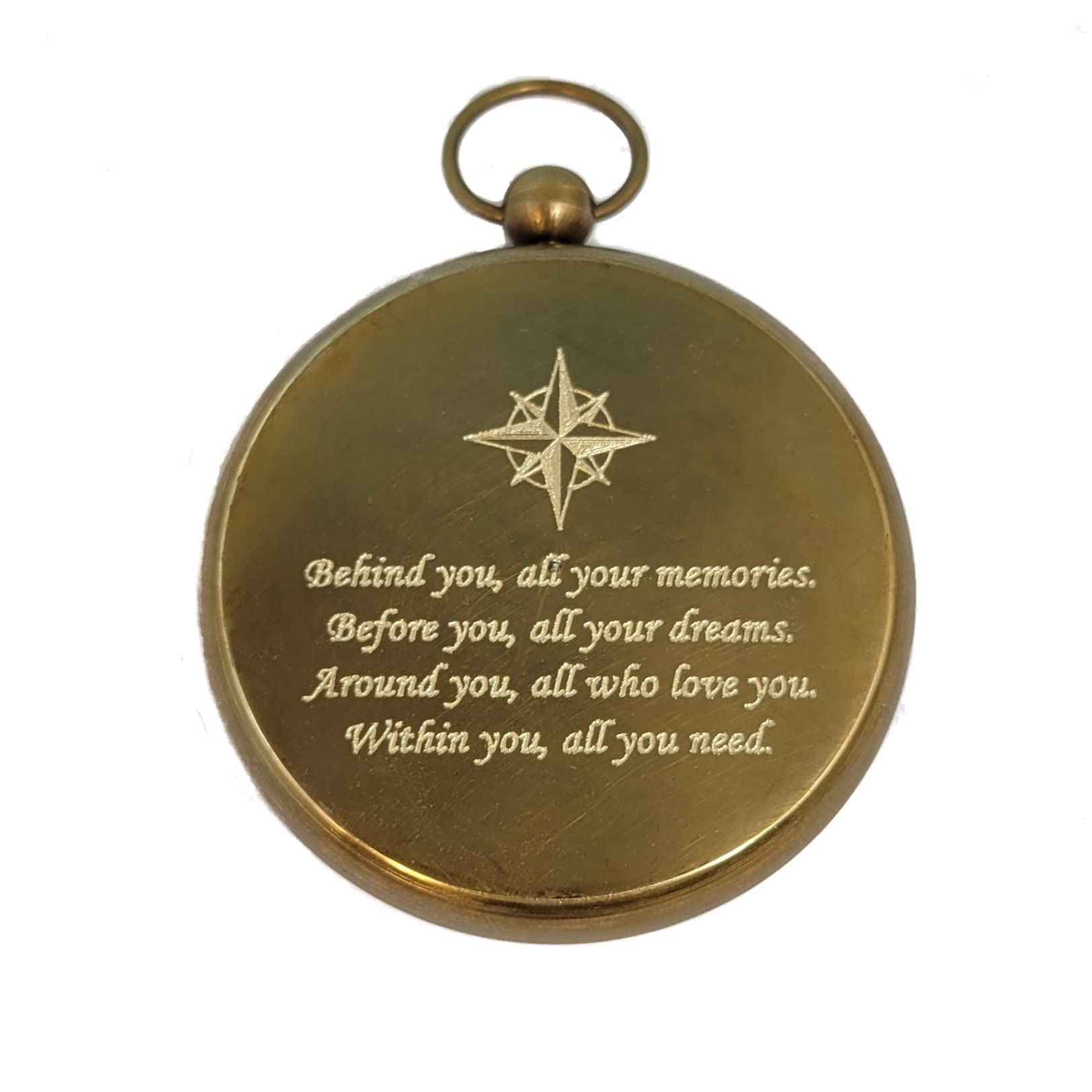 Engraved Compass for Son, Grandson | Personalized Baptism Gifts for Boys | Graduation Gift for Him (FBA - Behind You)