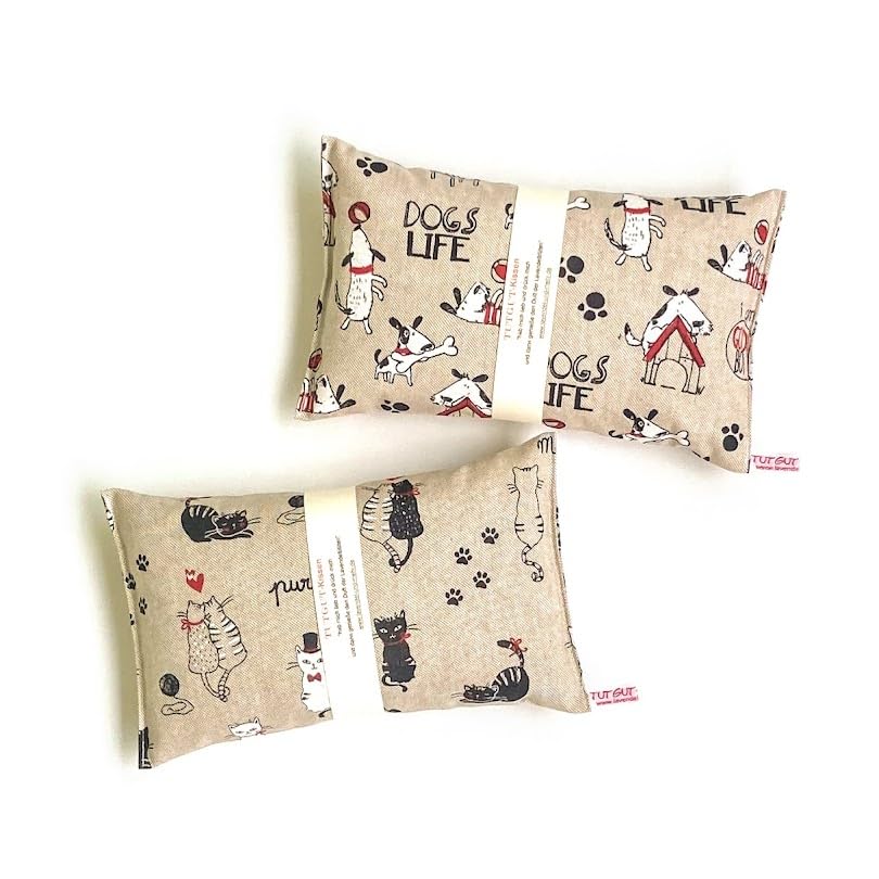 Lavendelkissen - 23 x 14 cm, voller Lavendelblüten aus Frankreich und Spelz vom Biodinkel (Witzige Hunde)