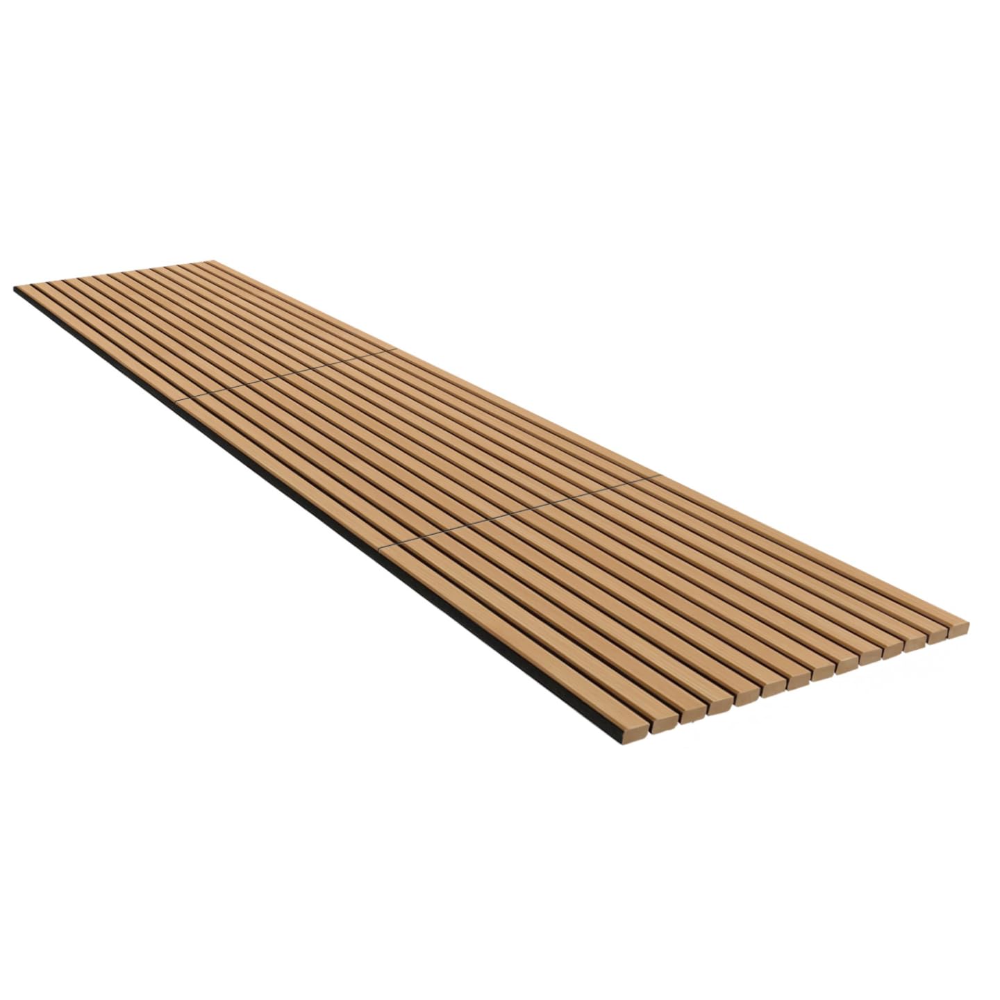 IDMarket - Panneaux acoustiques en tasseaux de Bois 240 x 60 cm Effet chêne Clair et Noir