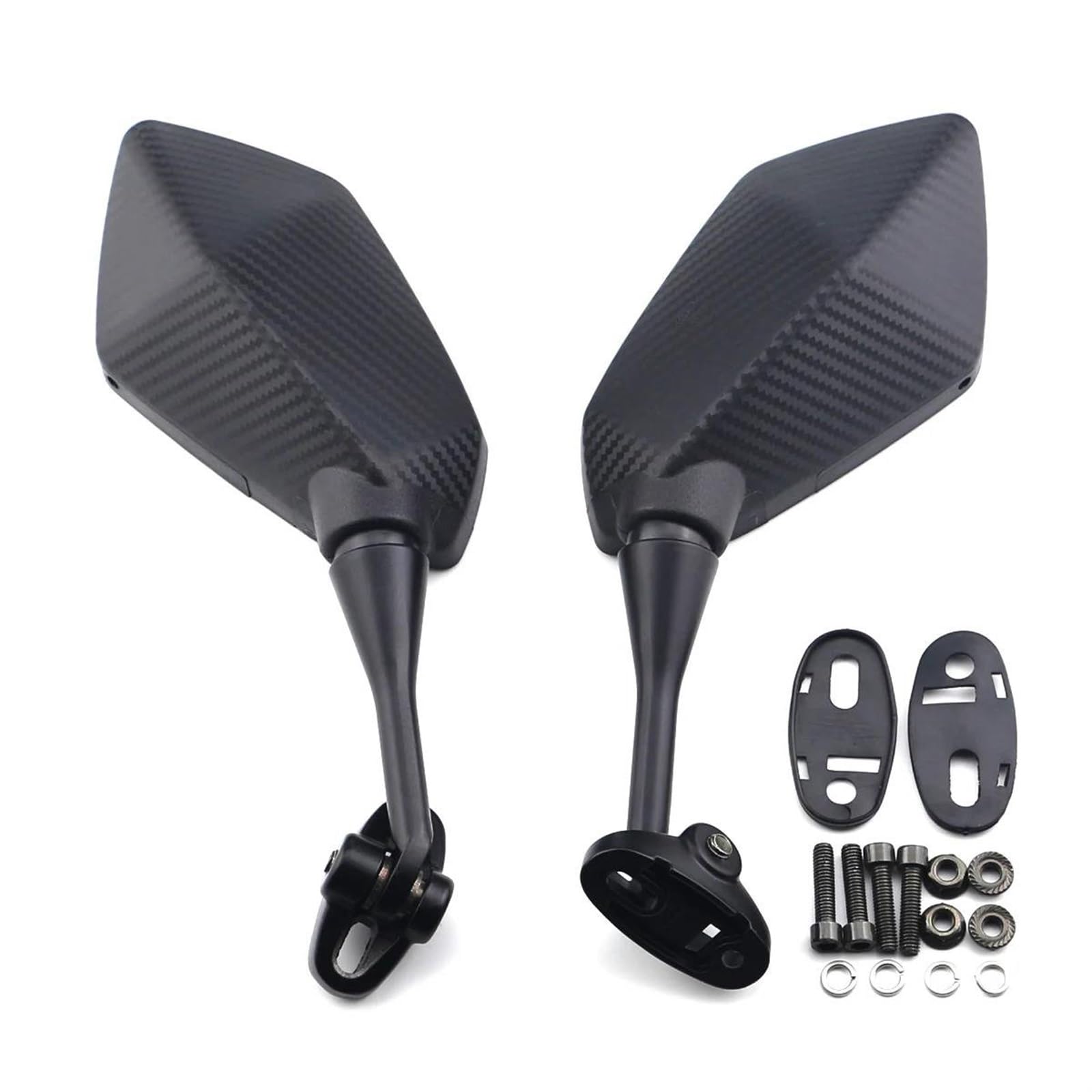 Rétroviseurs latéraux Rétroviseur De Moto 1 Paire De Rétroviseurs Latéraux De Moto Rétroviseurs Réglables pour Suzuki SV650 SV650 SV1000 SV1000S Rotatif(Carbone)