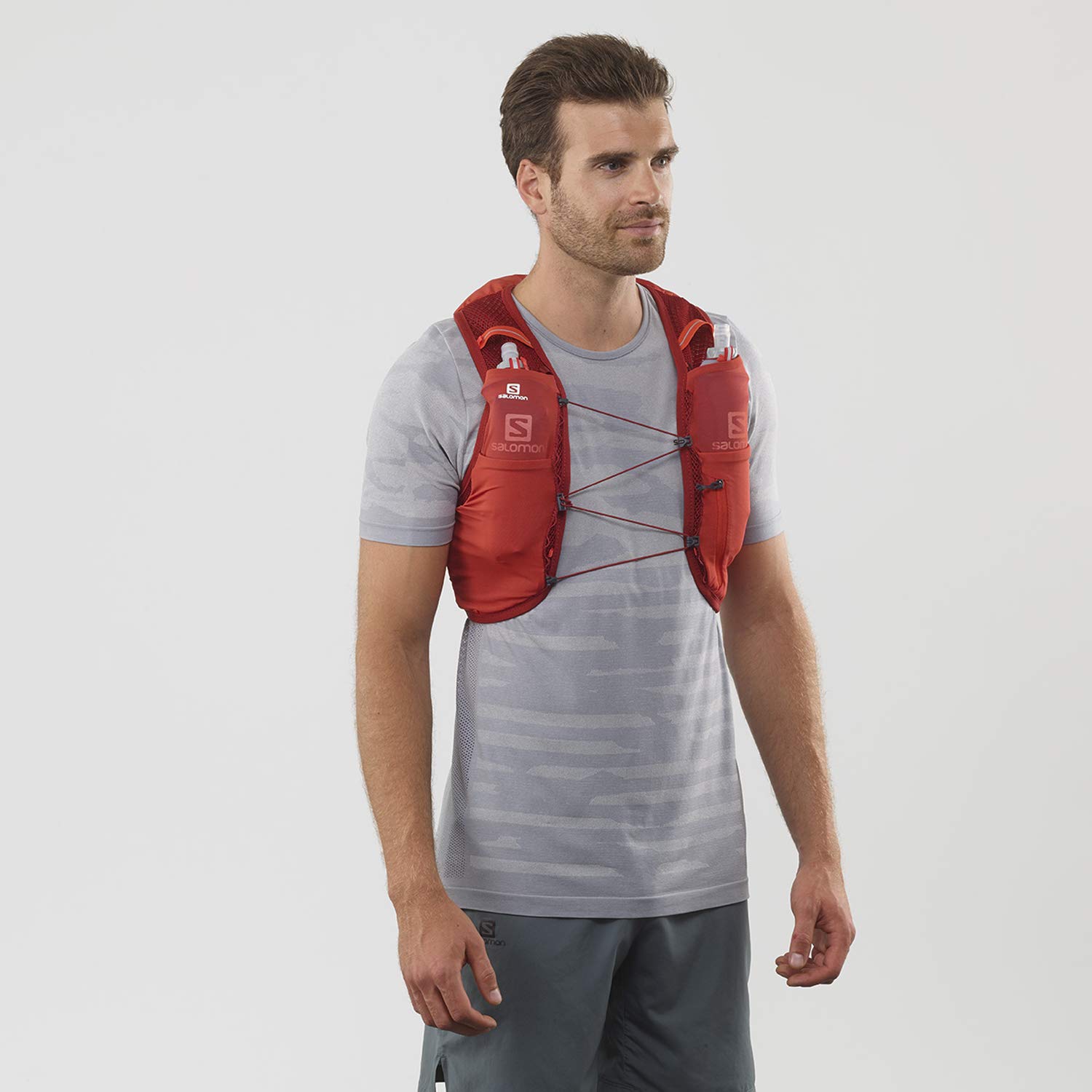 Salomon Unisex-Adult Active Skin 8 Set, Valiant Poppy/Red Dahlia