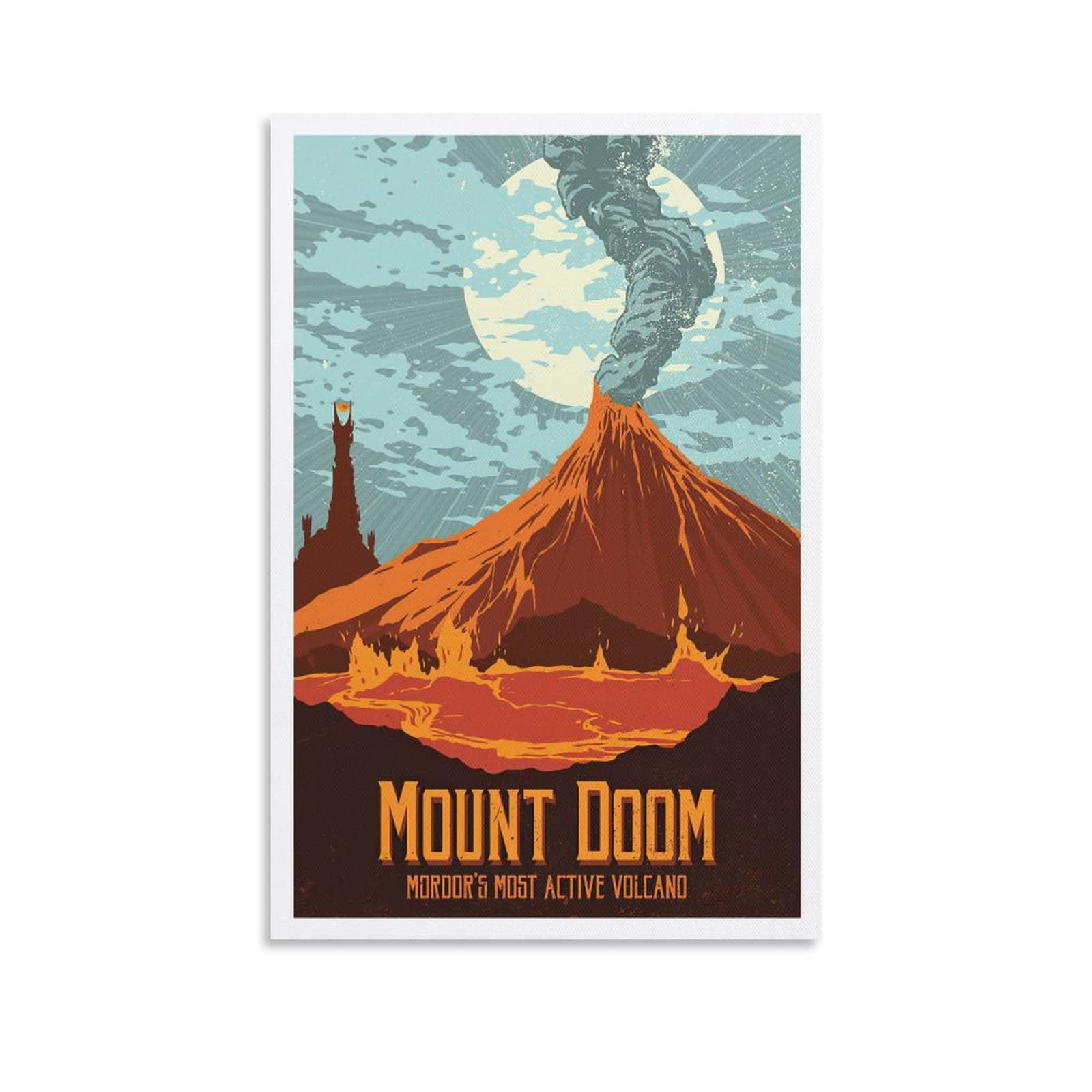 Amazon.com: Mount Doom LOTR - Hobbit Movie Vintage Travel Poster