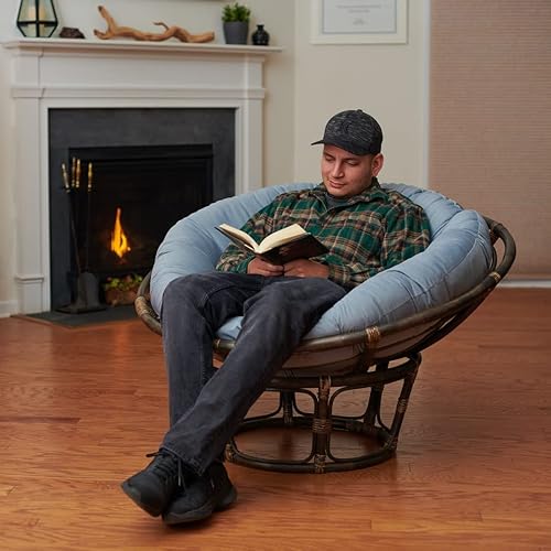 Hudson Comfort Water Resistant Papasan Cushion Cover - Soft Microfiber Zippered Papasan Slipcover - Wrinkle Free And Machine Washable - Outdoor And Indoor Use (55 Inch, Gray) #TOP5