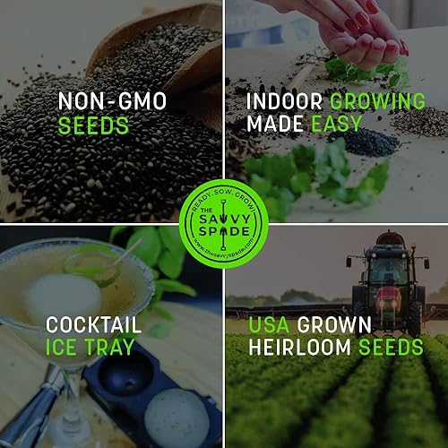 Miniatura 4 de Kit de jardín de hierbas de cóctel para interiores Cultiva tu propio kit de cóctel con máquina de bolas de hielo y semillas de lavanda sin OMG,