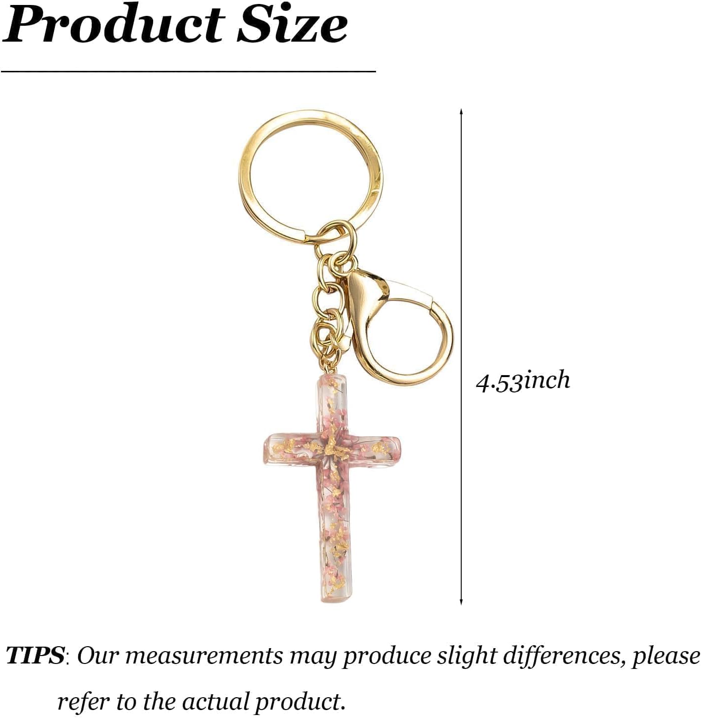 Frodete Cross Keychain Christian Keychain Gold Bag Charms Purse Charms for Handbags Accessories Gifts for Women - Image 6