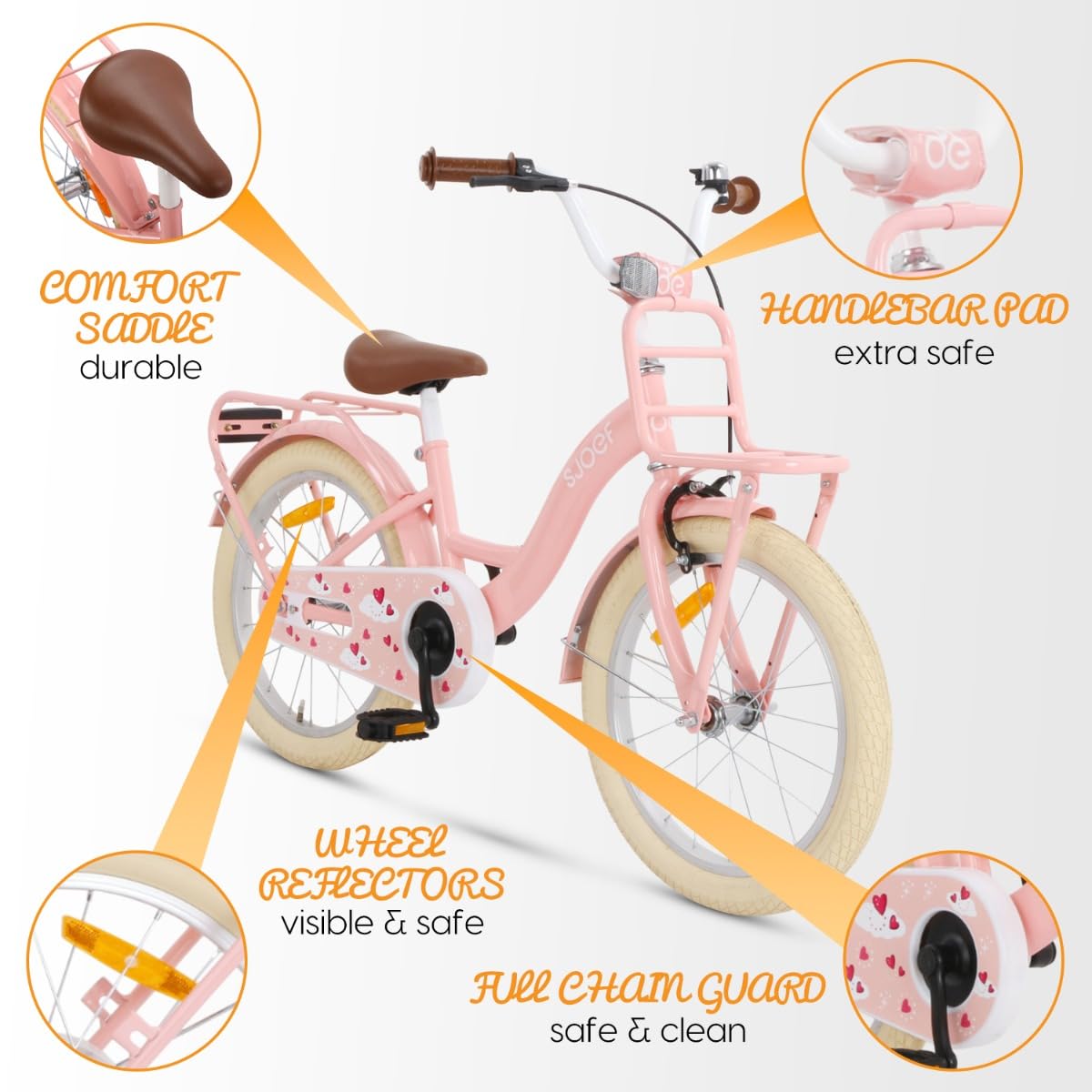 Kinderfiets 18 inch Rood - 4-6 jaar - Cortego Cross BMX jongensfiets