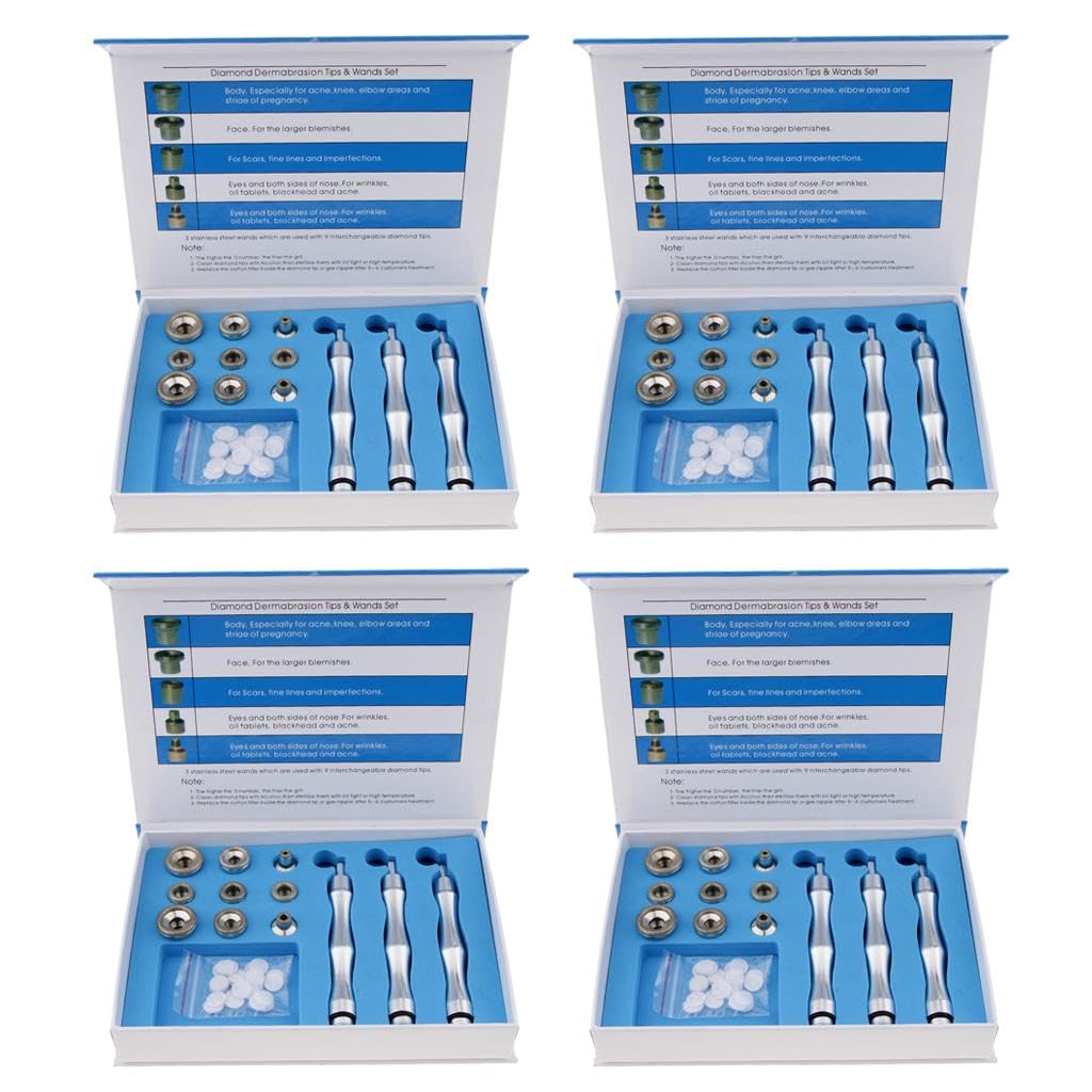 4x 9 Tipps 3 Zauberstäbe Baumwollfilter Diamant Mikrodermabrasion
