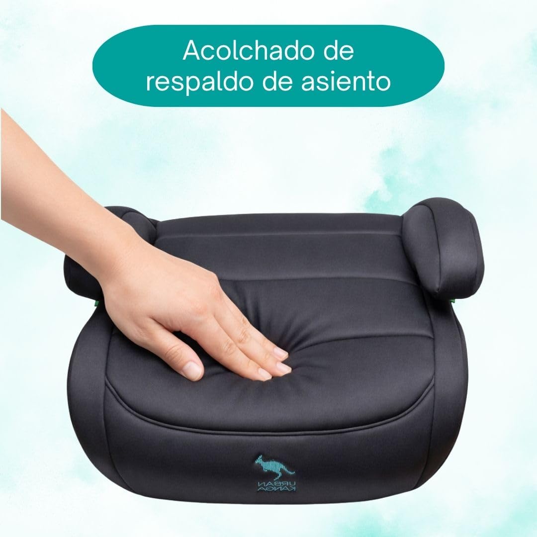 Urban Kanga Wombat Go Alzador Coche ISOFIX 125-150 cm i-Size R129 | Sin respaldo, acolchado y con guía de cinturón