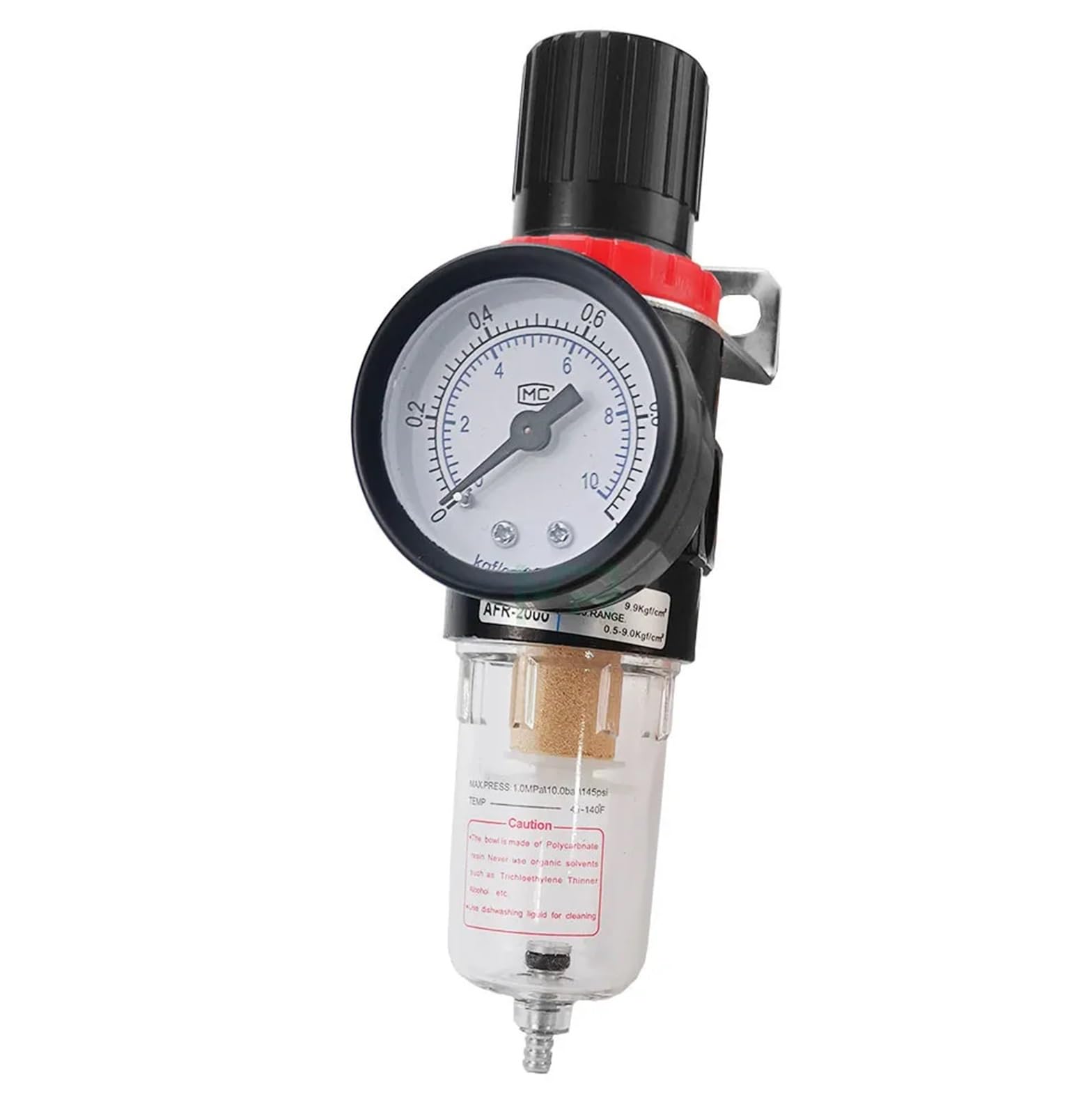 AFR-2000 Regulator filtra pneumatycznego Jednostka uzdatniania powietrza Zestaw miernika ciśnienia i separacji oleju i wody (Afr-2000 W Pc-10mm)