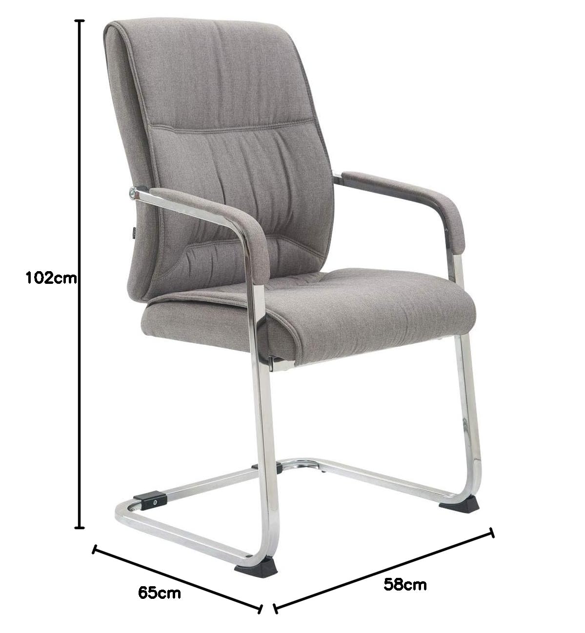 Chaise Cantilever Anubis XXL - Dossier Haut Rembourré - Piètement Luge - 260kg