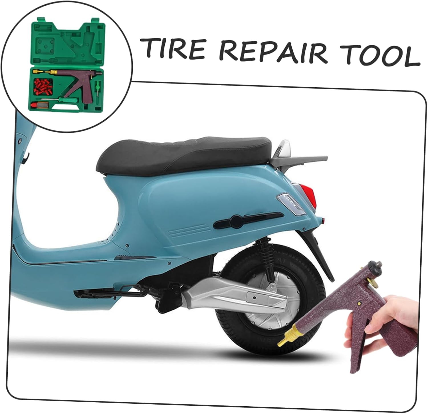 Motorcycle Tire Repair Kit Bike Tire Patch Kit Quick Fix Tool for Bikes