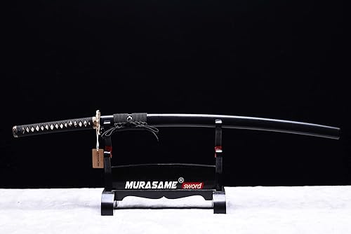 Miniatura 9 de MURASAME Katana Sword 41" T10 Steel Clay Tempered Razor Sharp Blade Dragon Theme Full Tang Handmade