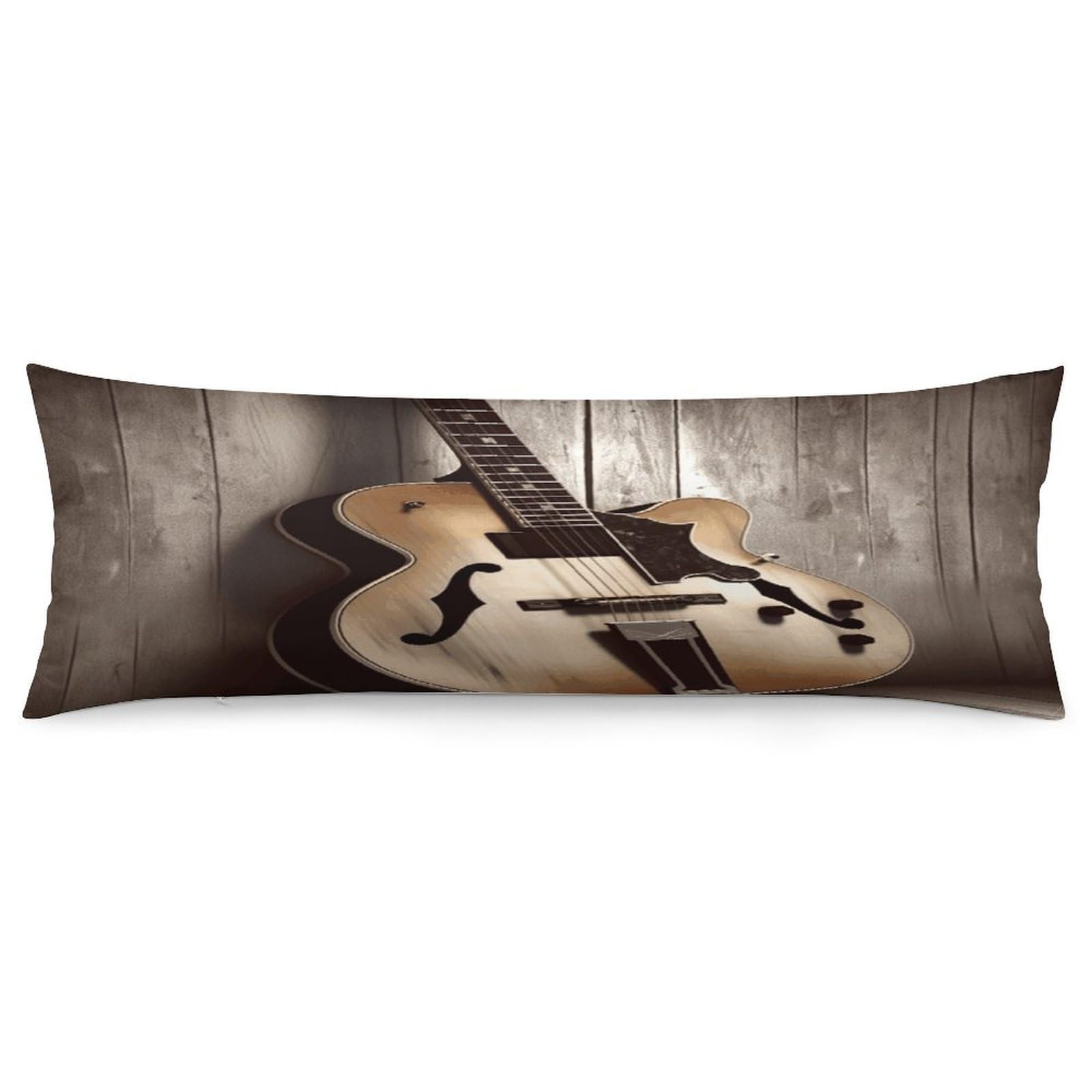 Guitar Pictures Throw Pillow Cover Soft Lumbar Pillow Covers with Zipper Breathable Rectangular Cushion Case Polyester Pillow Case Decorative Body Pillow Cover for Couch Bed