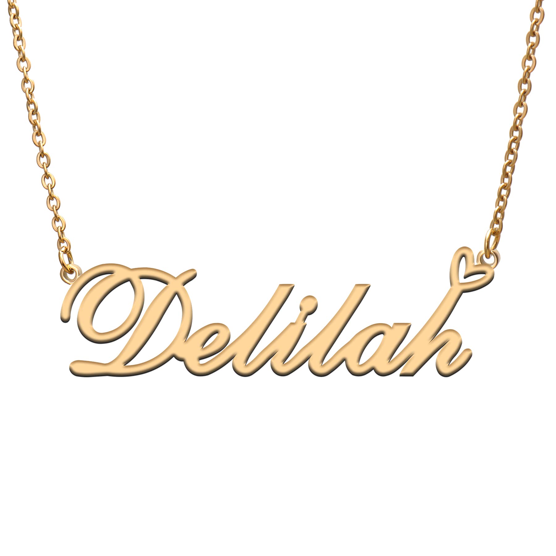 RONKAH Custom Personalized Name Necklace Pendant Necklace with Heart Customized Necklace Best Gift for Women Christmas Valentine's Day Mother's Day