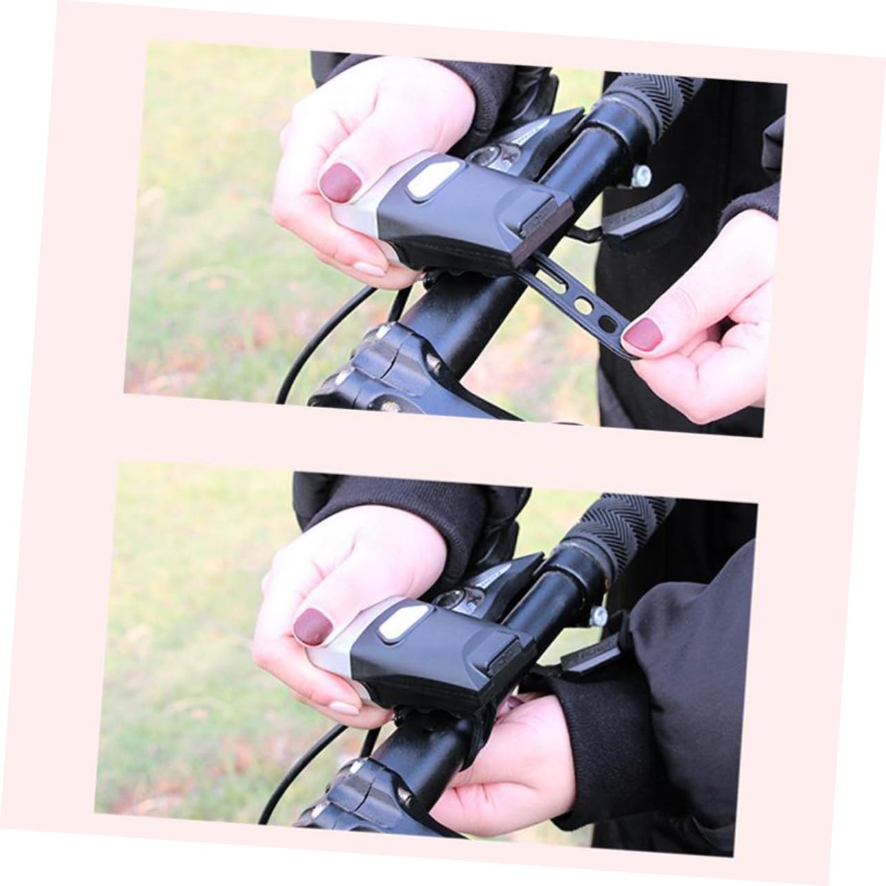 HANABASS Rechargeable Bicycle Headlight 120 Lumen Front Light Flashing Option Ipx6 Waterproof