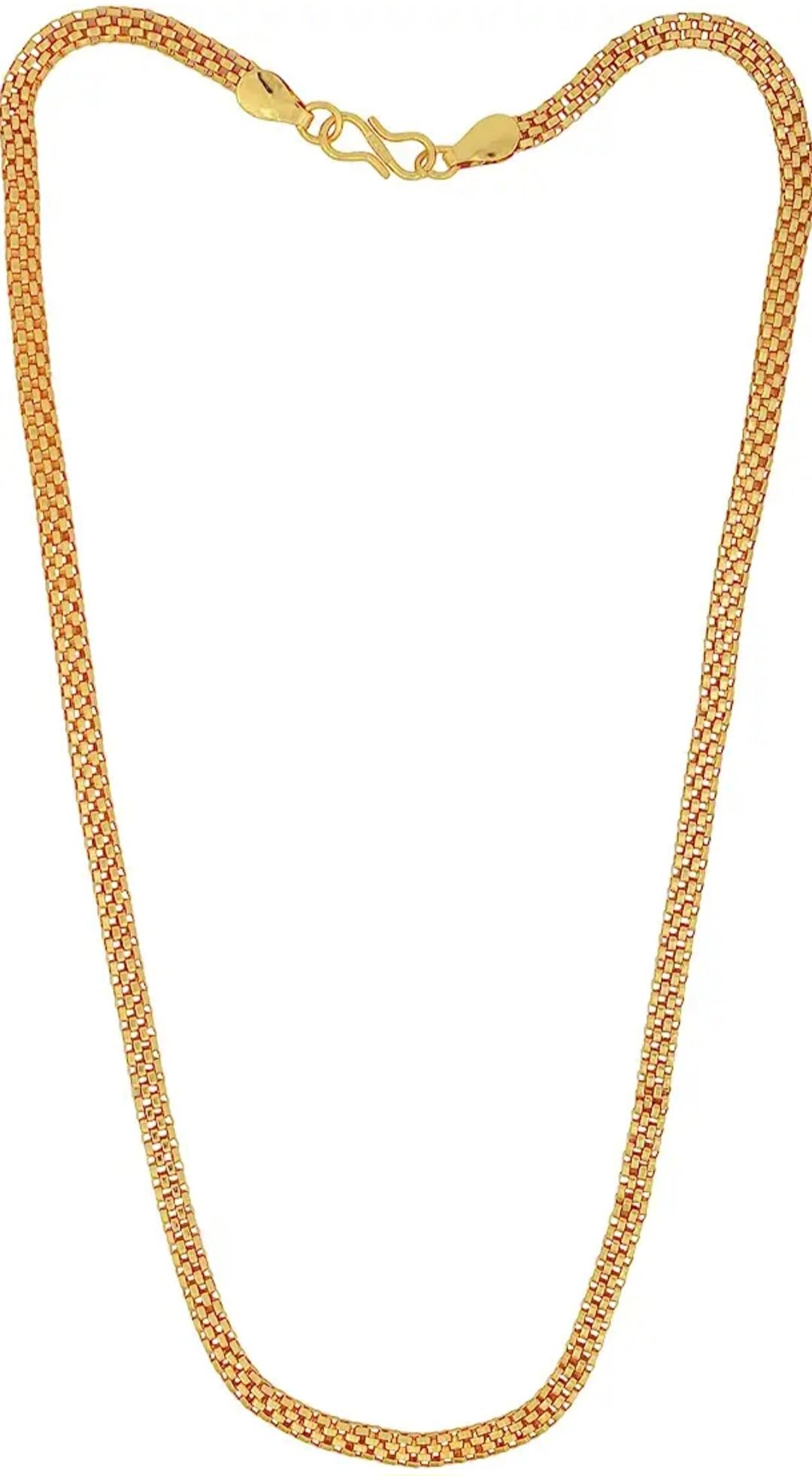 Mens Gold-plated Brass Chain C053 Gold 1 Necklace-image-10