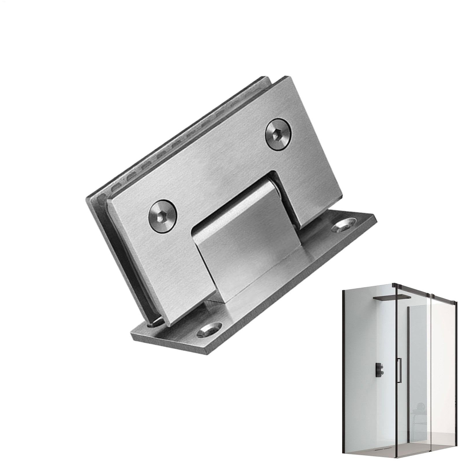 Charnière de porte de douche sans cadre en inox robuste pour salle de bain