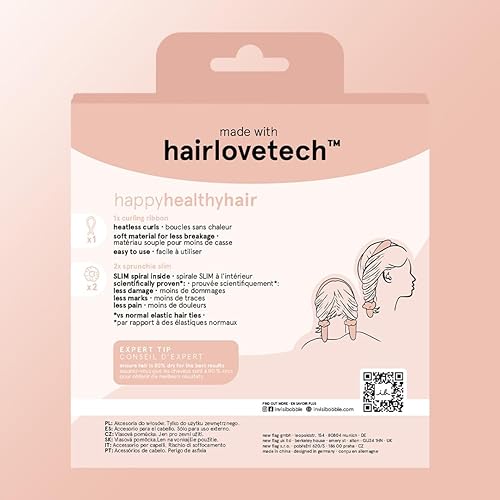 Miniatura 2 de invisibobble Juego de rizos sin calor, rizadores sin calor con banda de terciopelo para uso durante la noche, rizador de pelo para dar volumen sin
