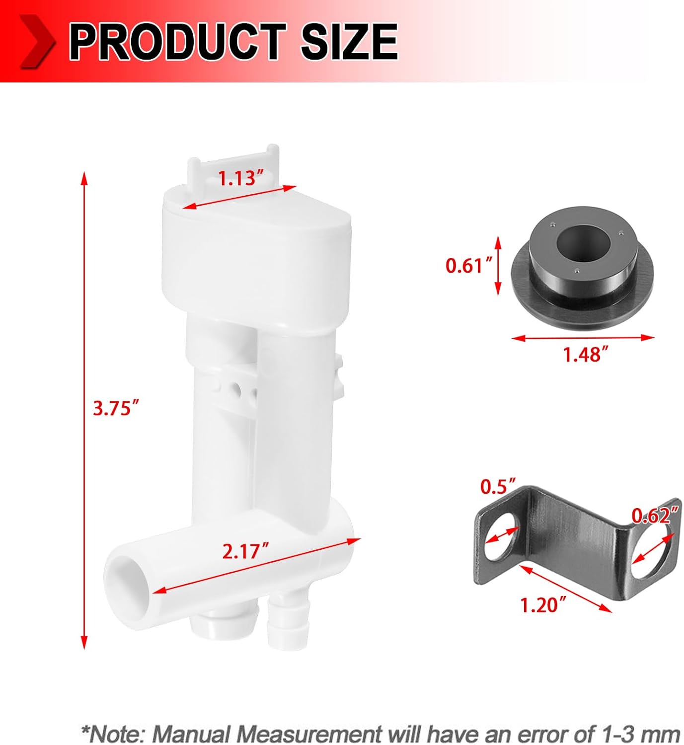 385230335 Vacuum Breaker Kit with Spray Diverter Valve Assembly Fit for Dometic Sealand VacuFlush Traveler Toilets