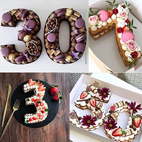 Ducodocu Silicone Cake Pans 3D Large Number Cake Mould Novelty Cake Tins DIY Baking Mold for Birthday Wedding Anniversary 10 inch Number of 0 by Ducodocu - Used condition - Image 4