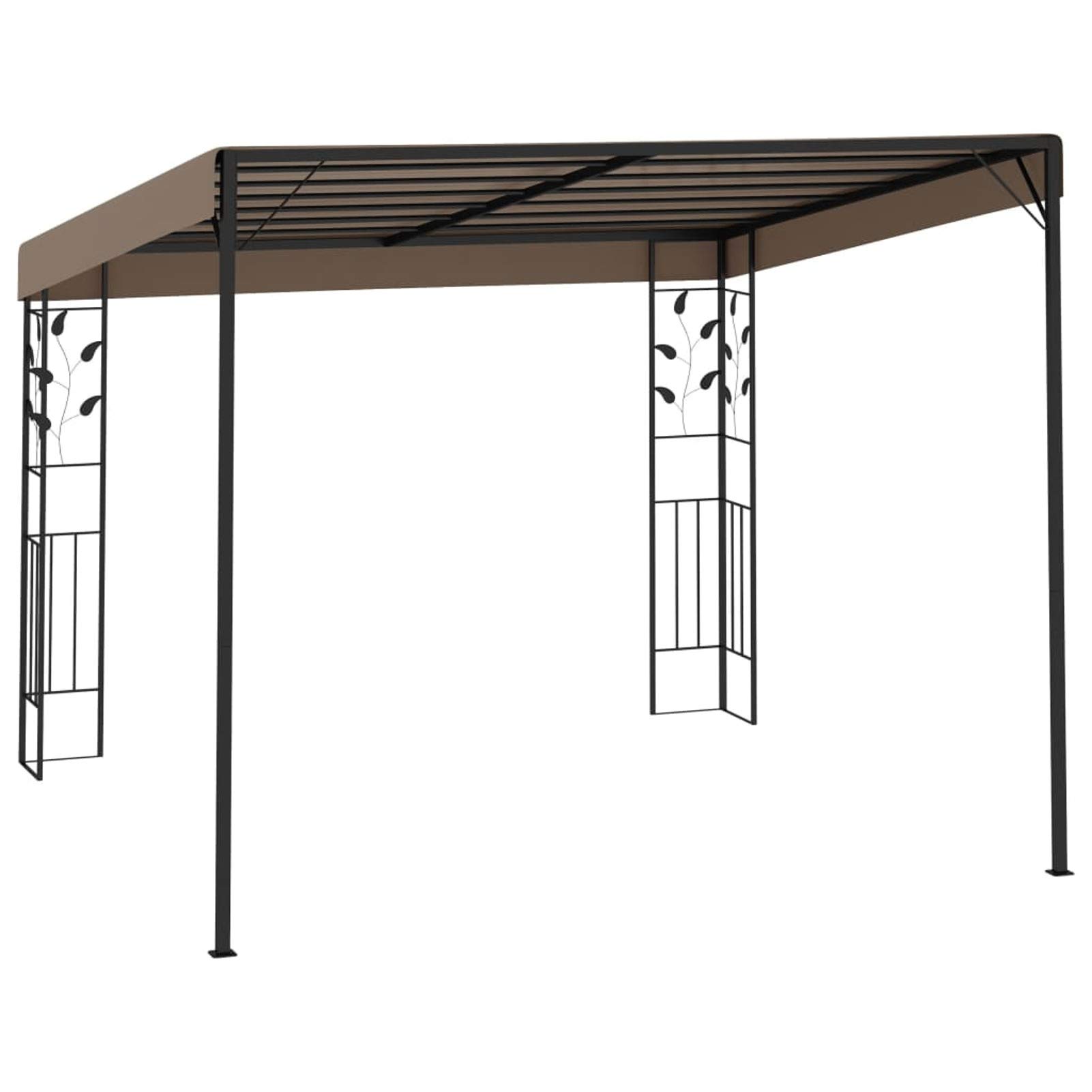 Gazebo a Parete 3x3x2,5 m Talpa,Gazebo Pergola Con Telo Impermeabile Richiudibile E Struttura Rettangolare In Acciaio Inossidabile Ad Alta Densità,Per Arredo Giardino,Terrazzo e Attività Commerc