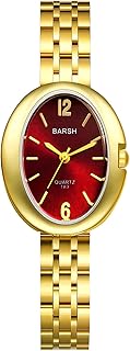 Avaner Women's Bracelet Wrist Watches: Ladies Vintage Gold Silver Stainless Steel Band Retro Oval Analog Quartz Watch