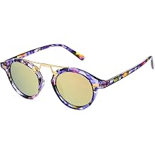 Cyxus Retro Round Sunglasses for Women Men Trendy Shades UV Protection for Vacation Travel 1364