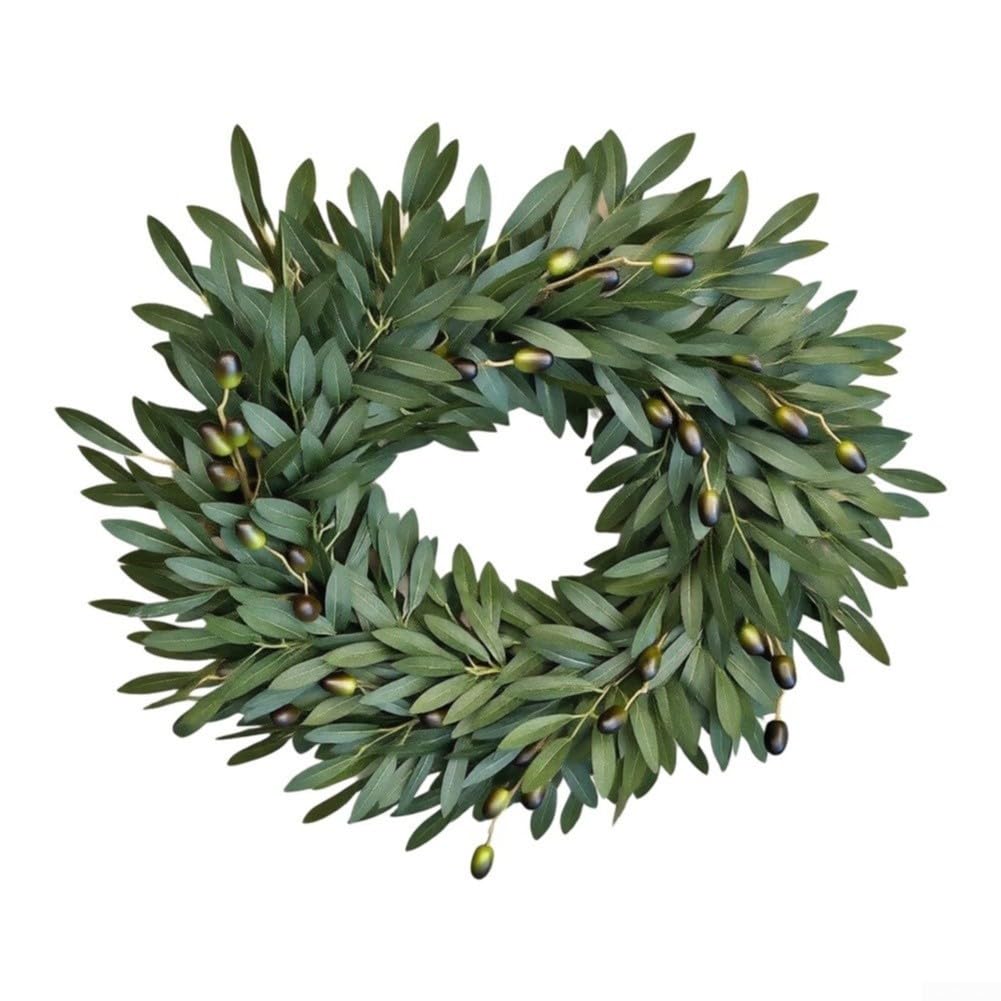Olivenblatt für deko Kreis 55cm Mit Frucht Details Grün Olivenblatt(55cmWreath)