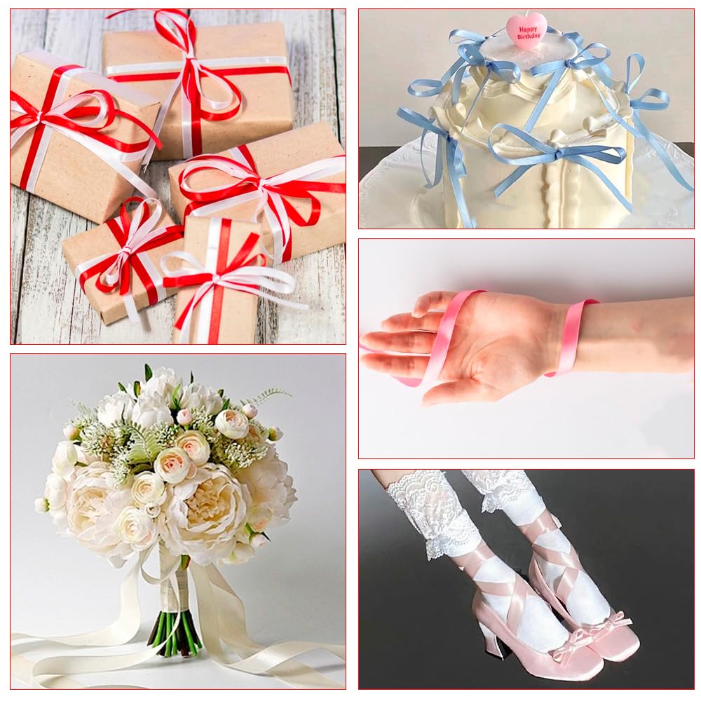 Amazon.com: Red Ribbon for Flower Bouquet, Red Ribbon for Gift