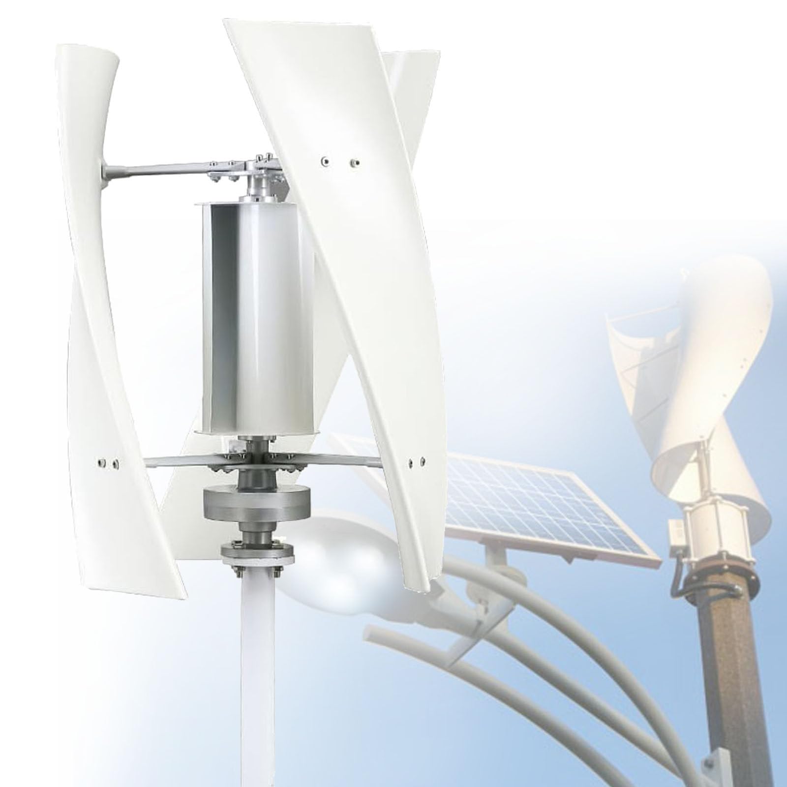 Kit d'éolienne verticale 1500W, solution d'énergie renouvelable 12V 24V durable
