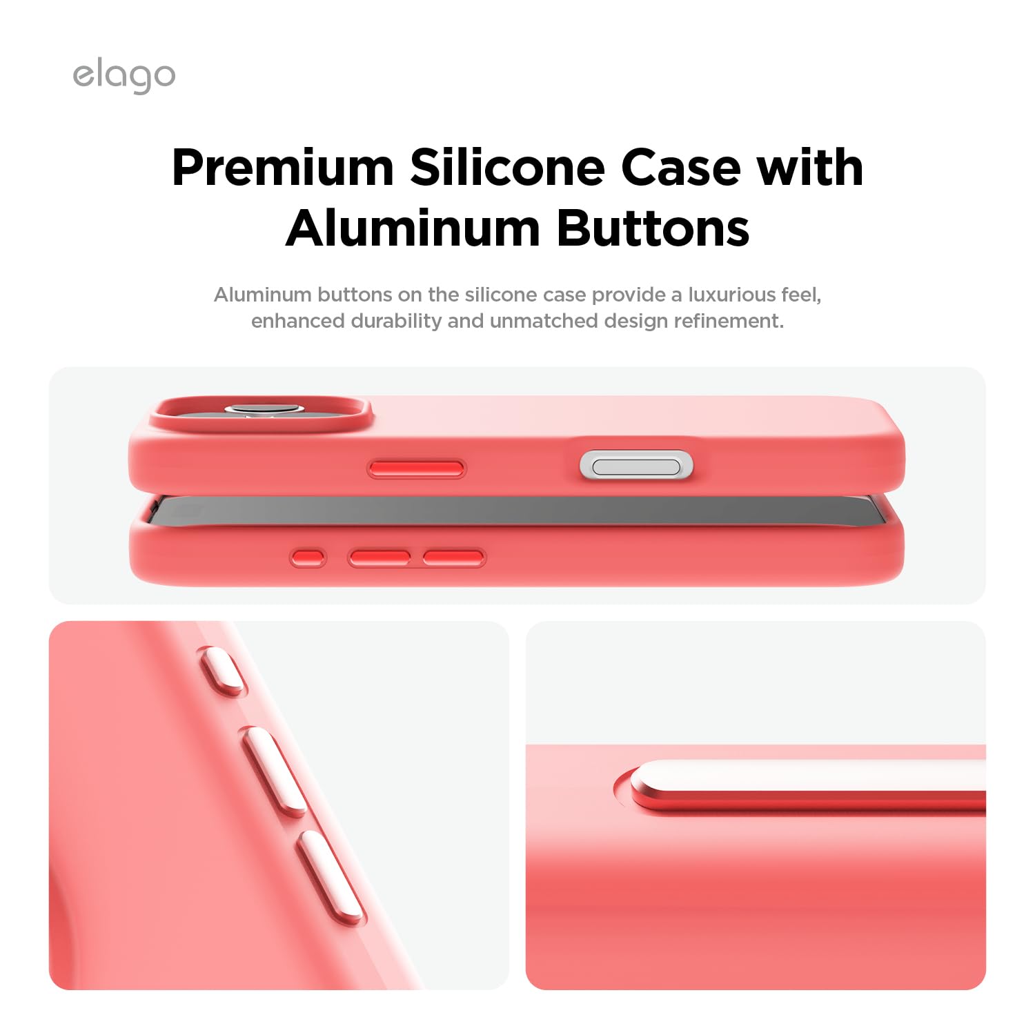 elago Magnetic Silicone Case Compatible with iPhone 16 Pro Case 6.3 Inch Compatible with All MagSafe Accessories - Image 3