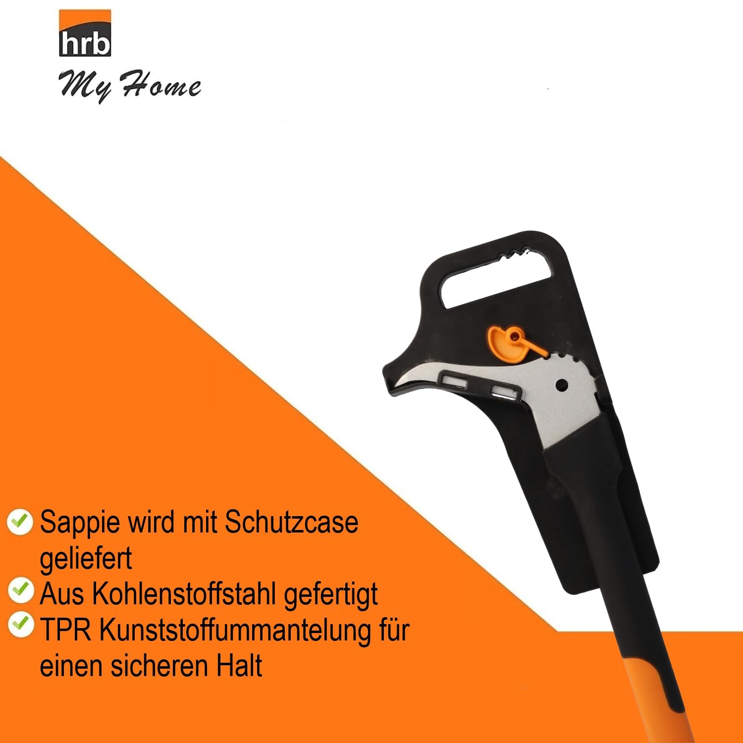HRB Sappie Forst 37 cm mit ergonomischem Griff, Handsappie, Forst Werkzeug für effizientes Arbeiten im Wald, langlebige und robuste Holzzange für professionelle Anwendung