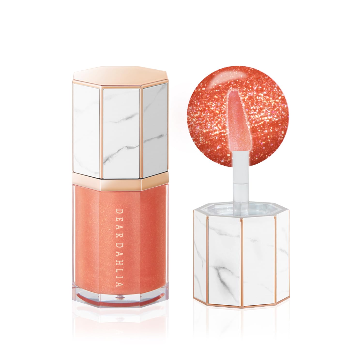 DEARDAHLIA Paradise Aurora Shine Lip Treatment (Bronze Sky) – Vegan Hydrating Lip Care with Glass-Like Shine, Lightweight, Non-Sticky, Sensitive Skin Friendly. 0.21 fl oz