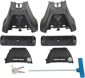 Rhino-Rack Legs زوج لـ 2500 رفوف تناسب Vortex Bar لصف ثالث متقاطع ، نايلون مقوى بالزجاج ، أسود RLKVAH