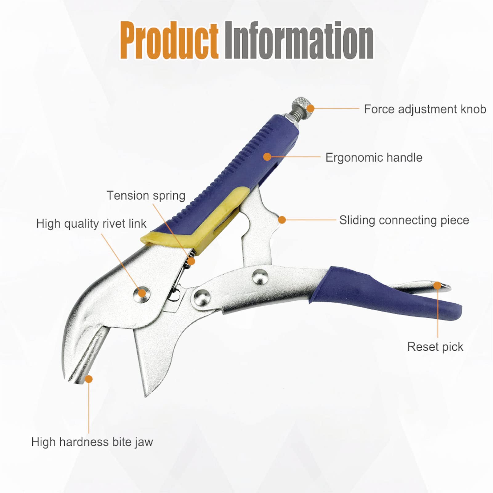 Pinch Off Pliers C45 Steel Locking Pliers Tool for Copper Hoses with Labor Saving, Quick Release, Rustproof Material, Simple Carrying for Sealing Copper Pipes