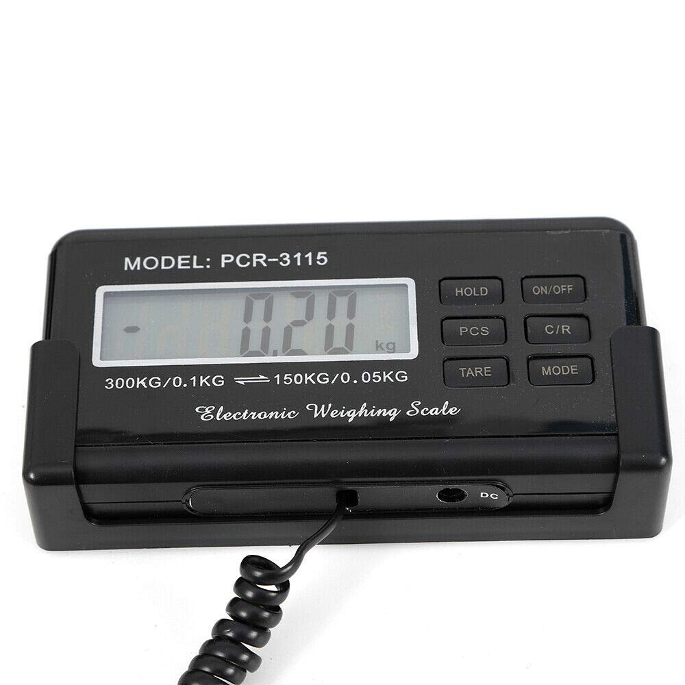Báscula para paquetes, 300 kg, Pesos Digitales, Plataforma con Pantalla LCD, Báscula Digital de 103 cm x 3 cm, Báscula de Mesa para Mascotas, Correo o Almacén