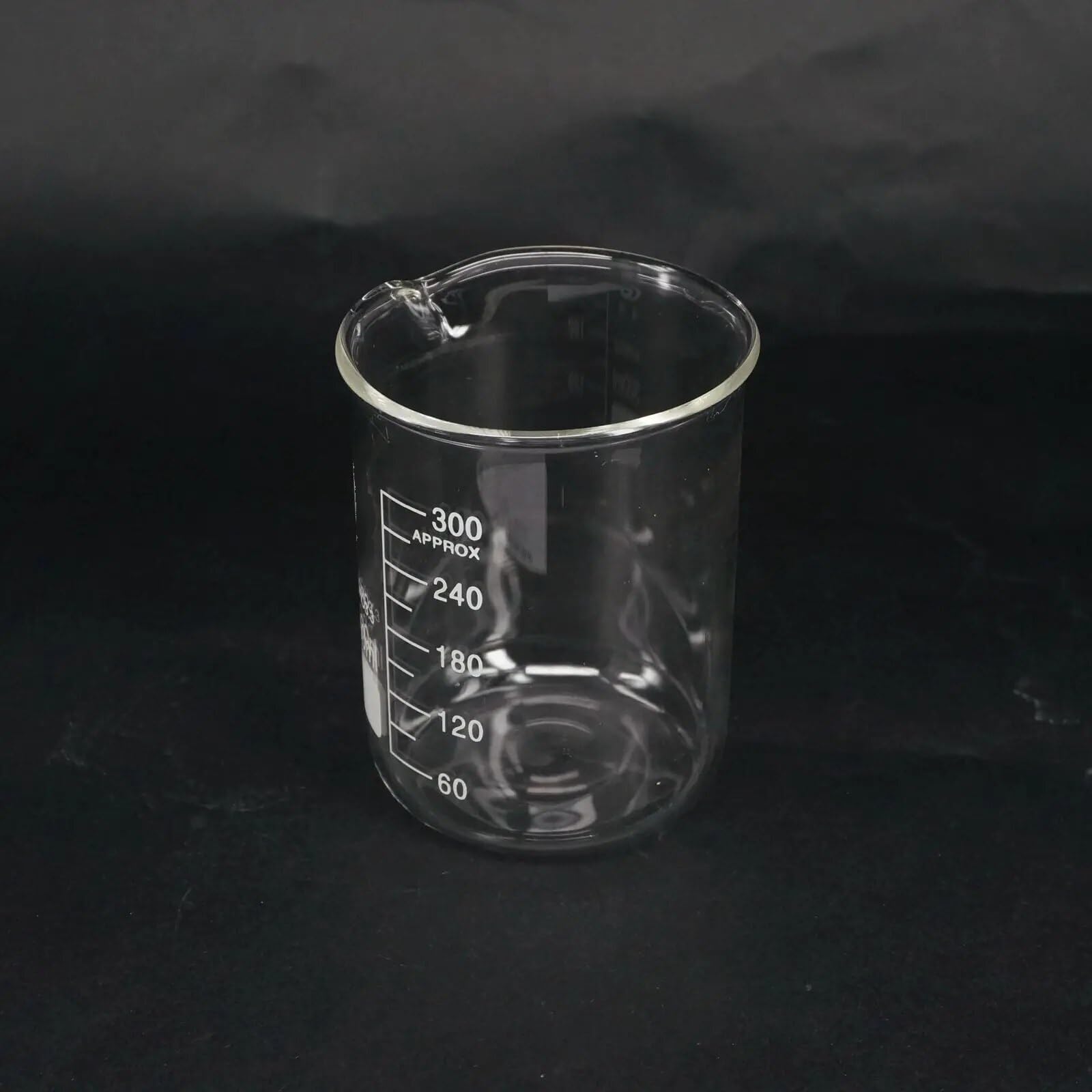Vaso de precipitados de Vidrio de Forma Baja con Pico, Vaso de precipitados de borosilicato de 300 ml, Tazas medidoras de Laboratorio de química, 1 Pieza