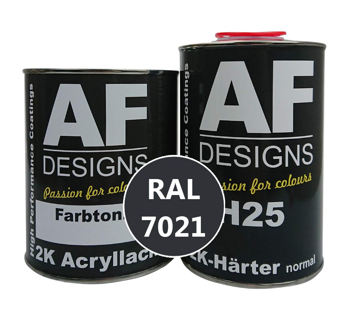 Alex Flittner Designs 2K lakier 3 kg zestaw RAL 7021 czarno-szary jedwabisty mat drewno maszyny lakier przemysłowy do samochodów ciężarowych NFZ