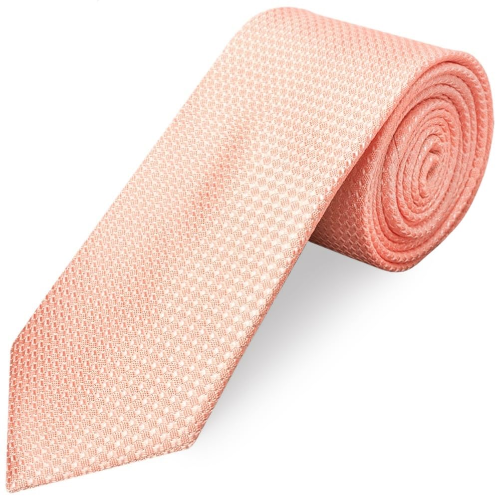 TIES R US Peach Textured Classic Tie