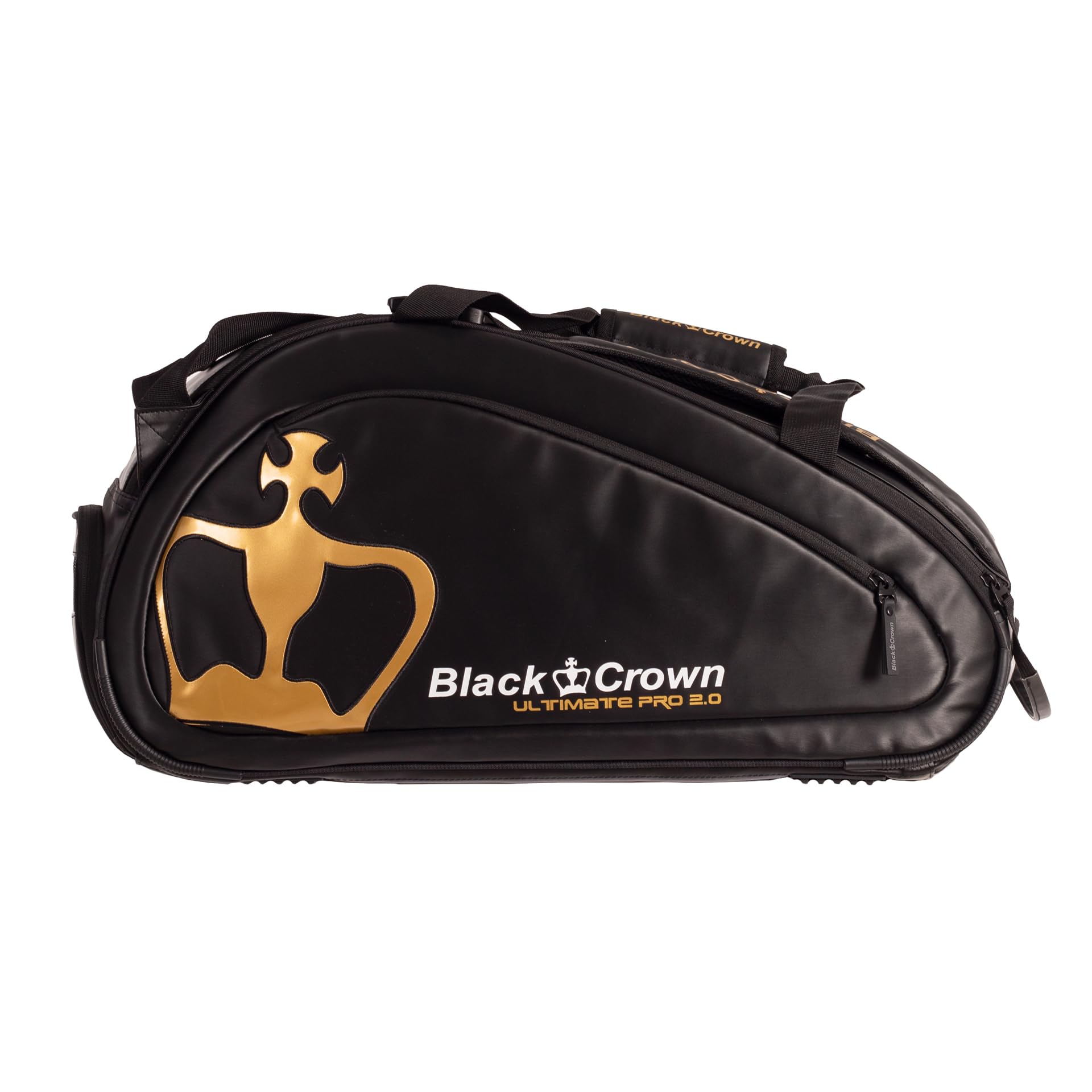 Black Crown Paletero Ultimate Pro 2.0 - Elegante Diseño en Negro y Dorado - Paletero de pádel