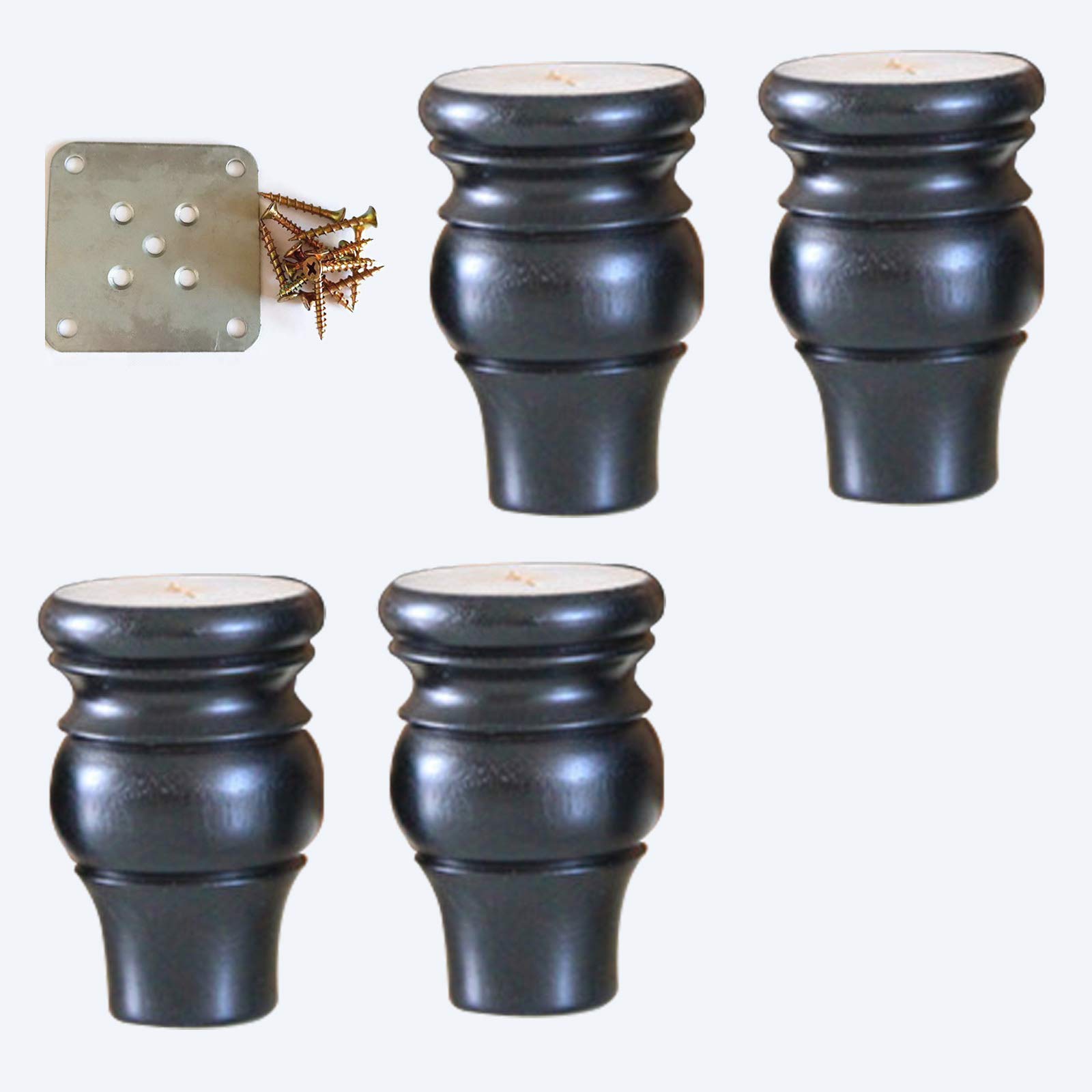 Meble 4 Ciemny dąb, Stół antypoślizgowy, Piękny/modny, Zamiennik, Trwały kolor, Różne S(Black,8cm)